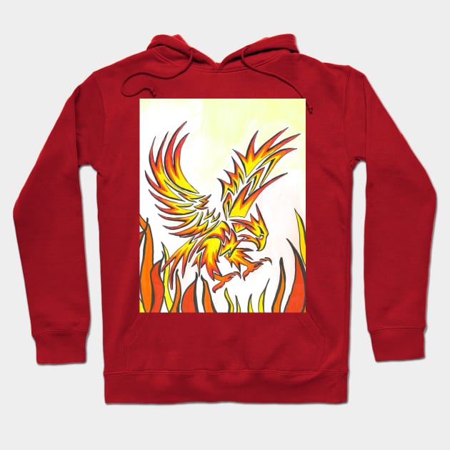 From the sky into the fire Hoodie by Keatos